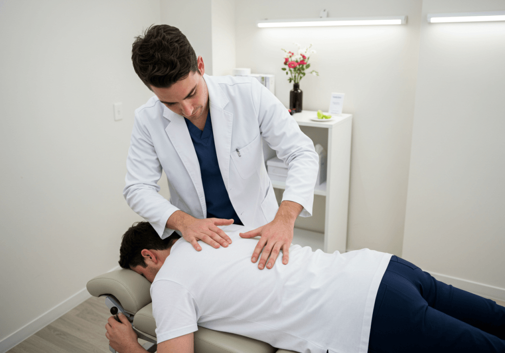 Quiropráctico en Tepic atendiendo dolores de espalda